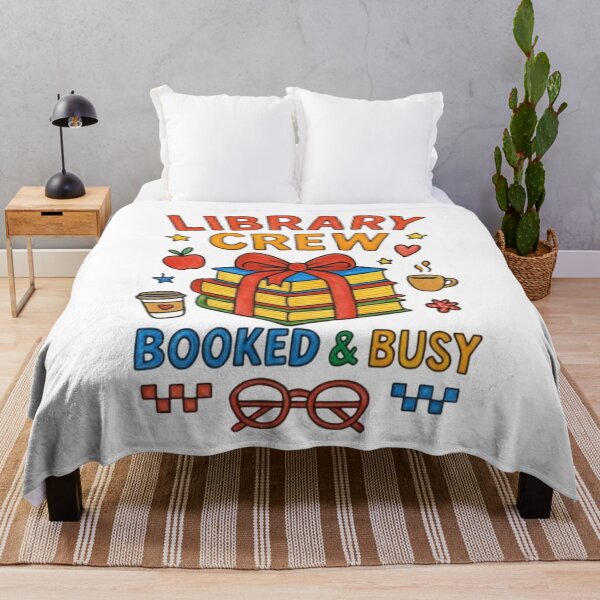 Item preview, Library Crew Booked & Busy – Cute Librarian Book Lover Reading Design designed and sold by LifeProApperal.