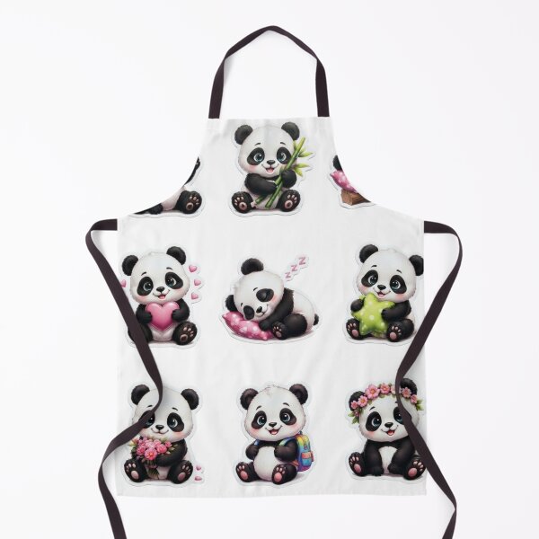 Item preview, Cute Kawaii Panda Sticker Sheet – Adorable Panda Bear Collection designed and sold by yanderedev.