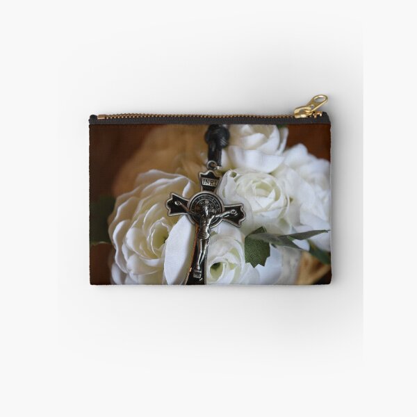 Item preview, A beautiful black rosary with crucifix on white roses designed and sold by OzzyluArt.