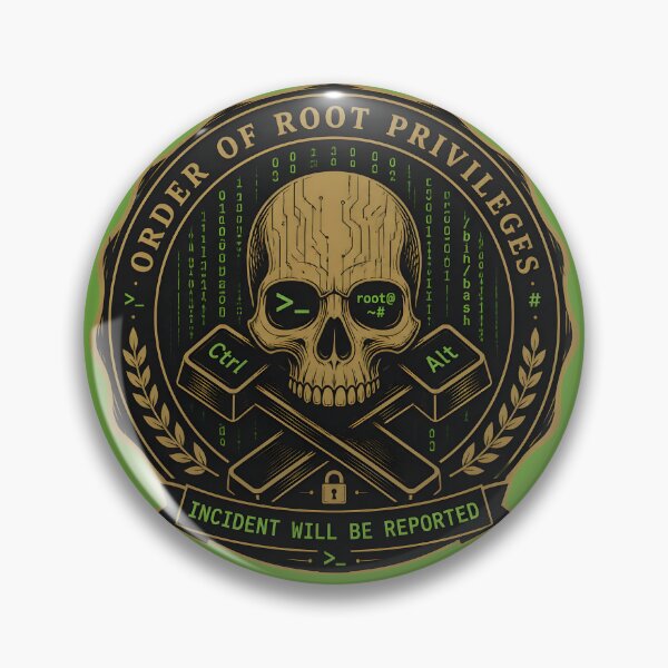 Item preview, Sudo Root Access Granted Cyber Security Badge designed and sold by ThirdShiftLab.