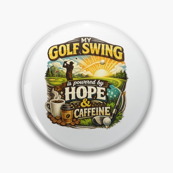 Item preview, Hope and Caffeine Golf Swing Design designed and sold by RMBPrintStudio.