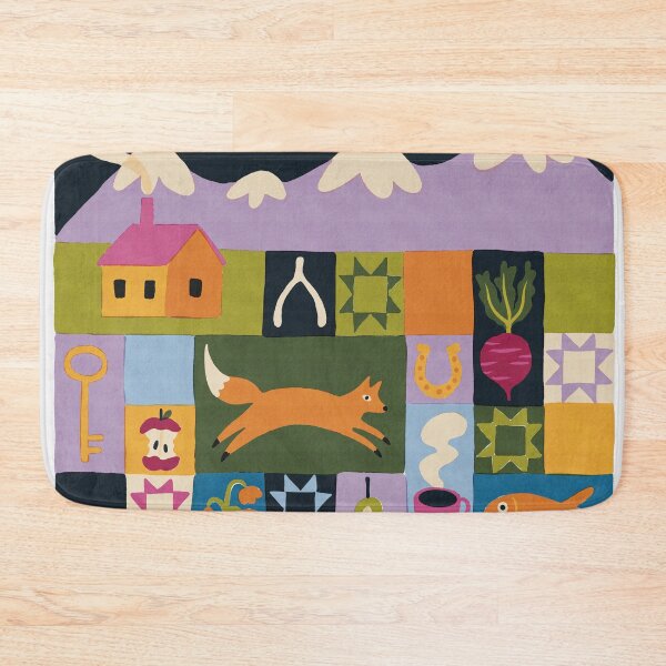 Item preview, Folk Art Landscape designed and sold by KitschByKate.