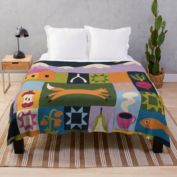 Item preview, Folk Art Landscape designed and sold by KitschByKate.