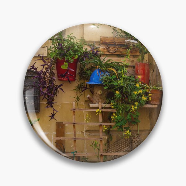 Item preview, Charming Urban Wall Garden With Potted Plants, Trellis, Mailbox and Rustic Decorations on Sunny Alley designed and sold by Nmallia.