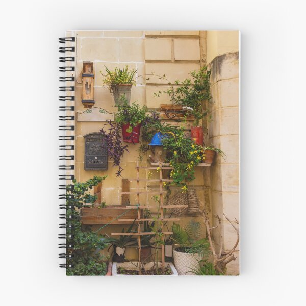 Item preview, Charming Urban Wall Garden With Potted Plants, Trellis, Mailbox and Rustic Decorations on Sunny Alley designed and sold by Nmallia.