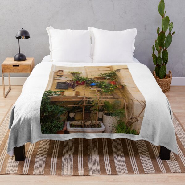 Item preview, Charming Urban Wall Garden With Potted Plants, Trellis, Mailbox and Rustic Decorations on Sunny Alley designed and sold by Nmallia.