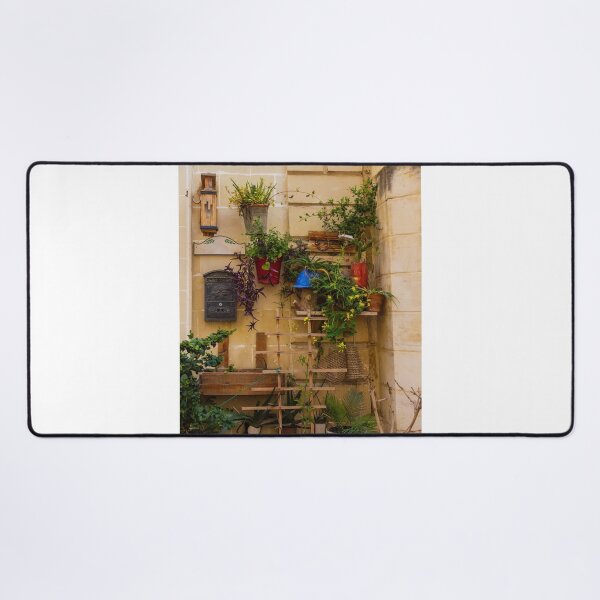Item preview, Charming Urban Wall Garden With Potted Plants, Trellis, Mailbox and Rustic Decorations on Sunny Alley designed and sold by Nmallia.