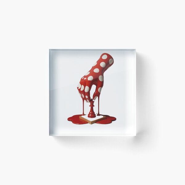 Item preview, Melting Polka Dot Hand Chess Move Strategy Art designed and sold by YourColorsWall.