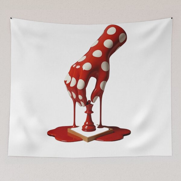 Item preview, Melting Polka Dot Hand Chess Move Strategy Art designed and sold by YourColorsWall.