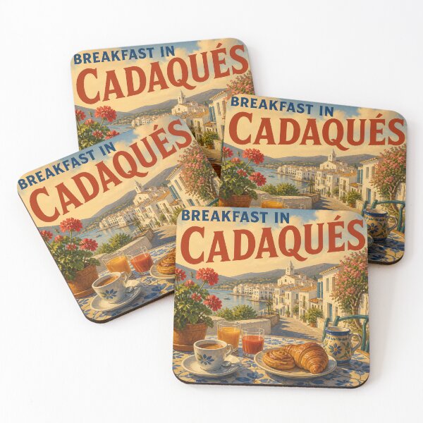 Item preview, Cadaqués Spain at Breakfast - Scenic Travel Destinations designed and sold by LSVart.
