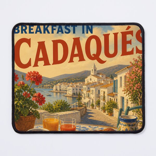 Item preview, Cadaqués Spain at Breakfast - Scenic Travel Destinations designed and sold by LSVart.