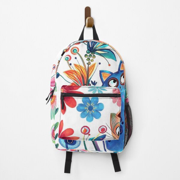 Item preview, Whimsical Cats in a Colorful Flower Garden designed and sold by MyCalmDraw.
