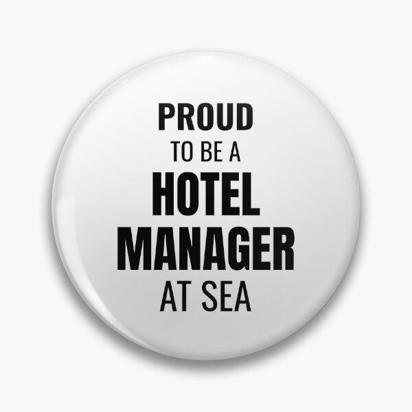 Item preview, Proud to be a Hotel Manager at Sea (Black) designed and sold by ShipCrewNation.