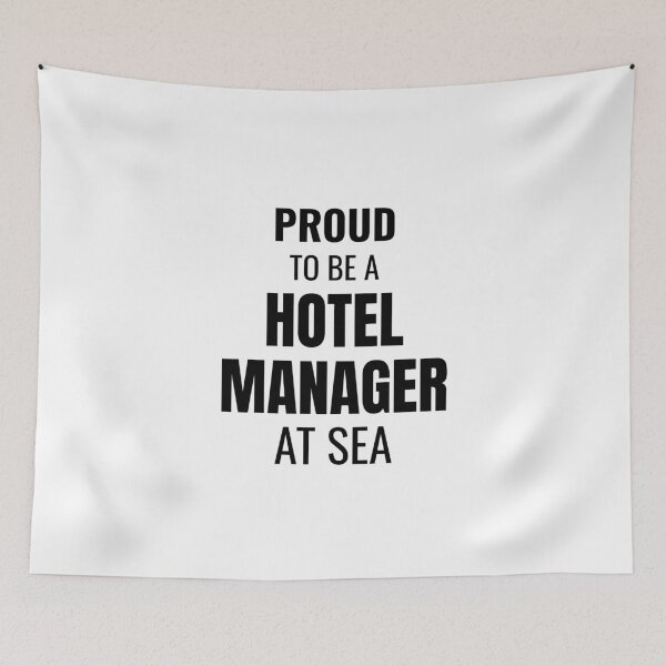 Item preview, Proud to be a Hotel Manager at Sea (Black) designed and sold by ShipCrewNation.