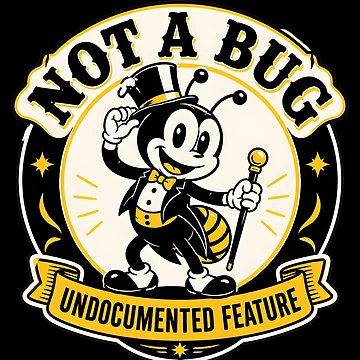 Artwork thumbnail, Undocumented Feature Funny Programmer Bug Coder by ThirdShiftLab