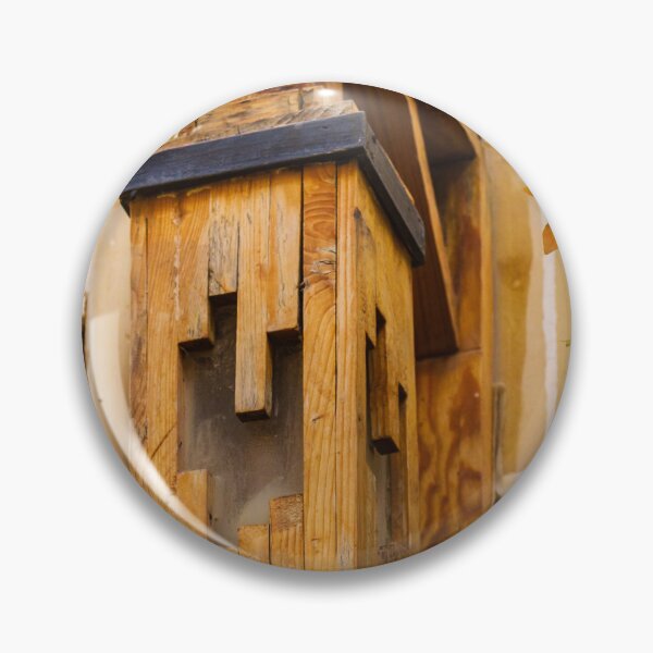 Item preview, Rustic Wooden Wall Lantern Mounted Outside Building With Geometric Cutouts And Weathered Finish designed and sold by Nmallia.