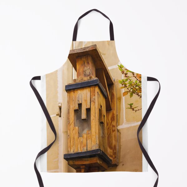 Item preview, Rustic Wooden Wall Lantern Mounted Outside Building With Geometric Cutouts And Weathered Finish designed and sold by Nmallia.