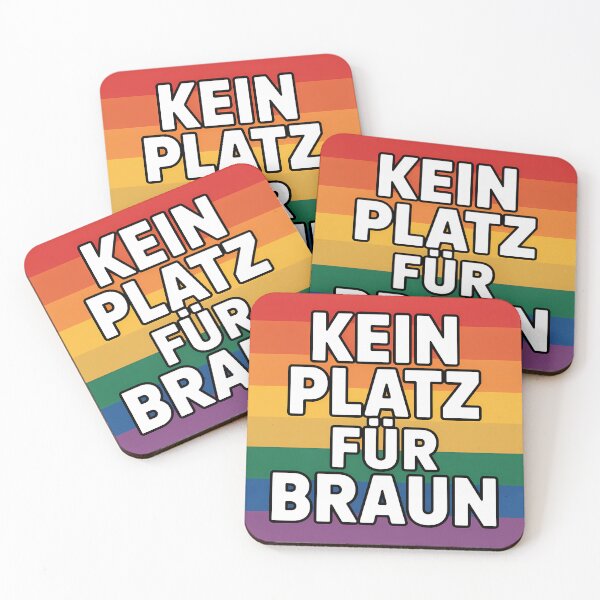Item preview, Kein Platz für Braun - Linke Antifa Sticker designed and sold by LoFizzy.
