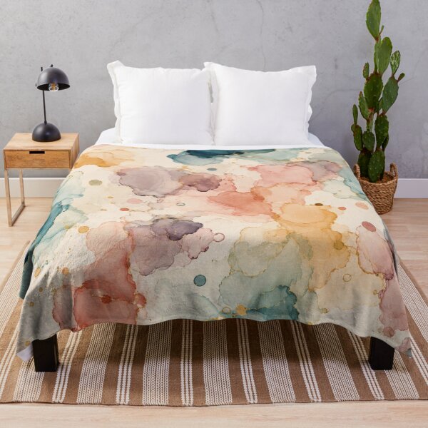 Item preview, Abstract Alcohol Ink Marble Pattern Teal Gold Foil Fluid Art designed and sold by QCena.