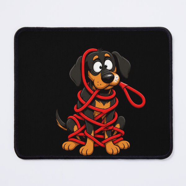 Item preview, Hopelessly Tangled Dog Leash Disaster Funny Design designed and sold by BoyleDesignShop.