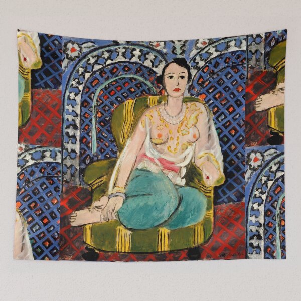 Item preview, Seated Odalisque by Henri Matisse: Fauvist Figurative Fine Art Print designed and sold by artofuniverse.