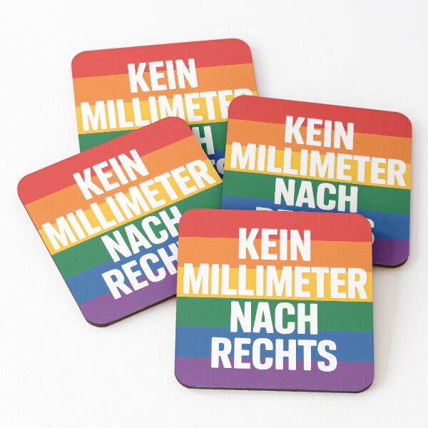 Item preview, Kein Millimeter nach rechts - Linke Antifa Sticker designed and sold by LoFizzy.