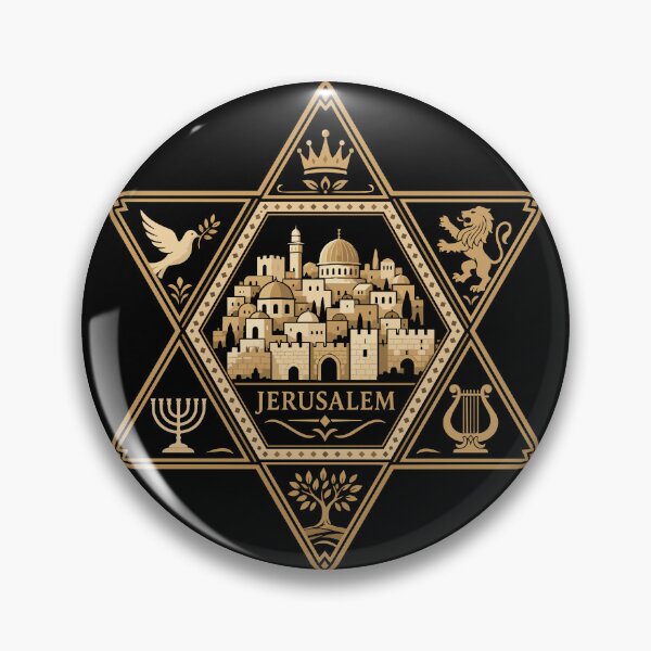 Item preview, Jerusalem Magen David Jewish Israel Heritage Art designed and sold by crouchingpixel.
