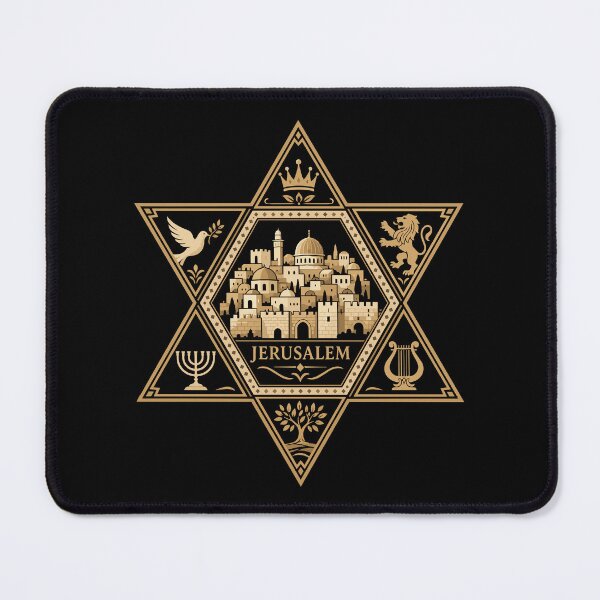 Item preview, Jerusalem Magen David Jewish Israel Heritage Art designed and sold by crouchingpixel.
