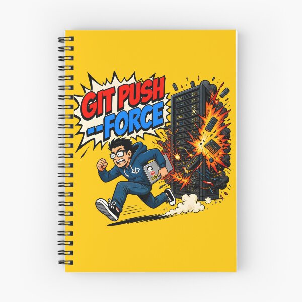 Item preview, Git Push Force Production Exploding Server Funny Coder designed and sold by ThirdShiftLab.