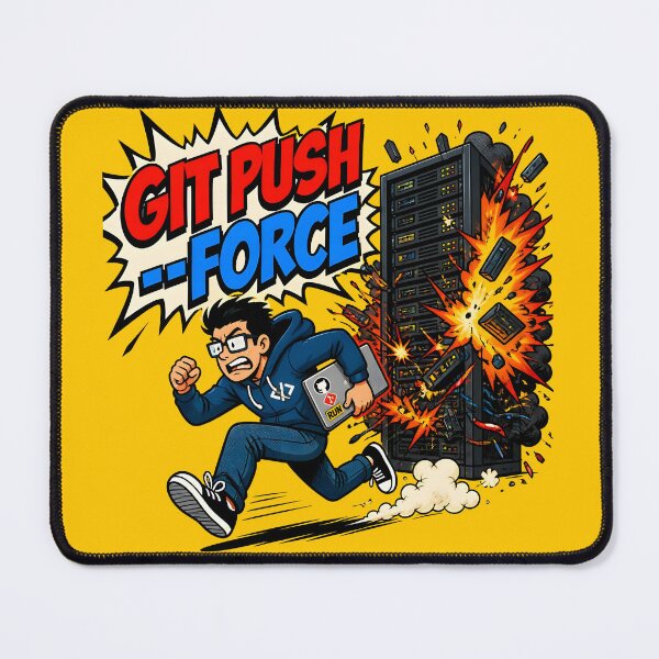 Item preview, Git Push Force Production Exploding Server Funny Coder designed and sold by ThirdShiftLab.
