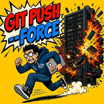 Artwork thumbnail, Git Push Force Production Exploding Server Funny Coder by ThirdShiftLab