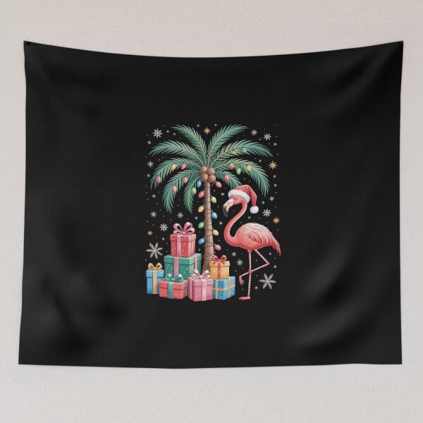 Item preview, Christmas Flamingo by Palm Tree designed and sold by jkrphoto.