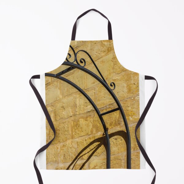 Item preview, Decorative Wrought Iron Arch Casting Shadow On Sunlit Sandstone Wall Architectural Detail designed and sold by Nmallia.