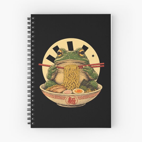 Item preview, Frog eating noodles ramen  designed and sold by notorius12.