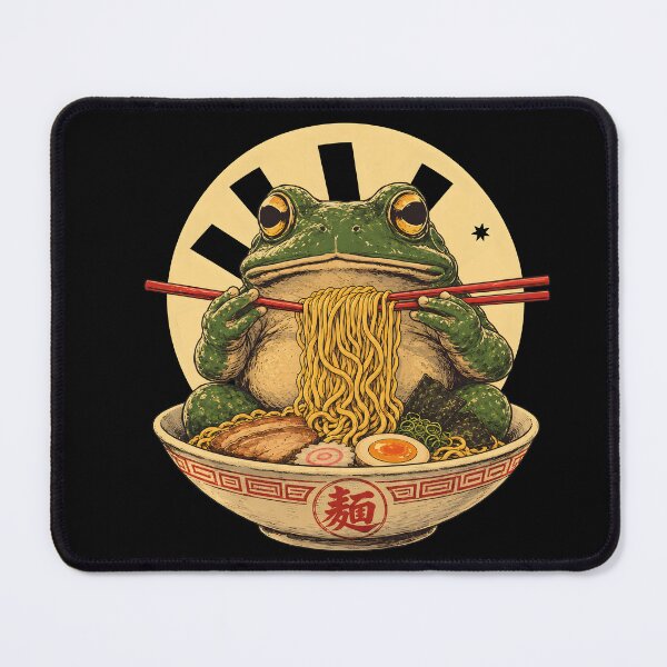 Item preview, Frog eating noodles ramen designed and sold by notorius12.