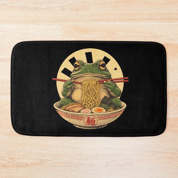 Item preview, Frog eating noodles ramen  designed and sold by notorius12.