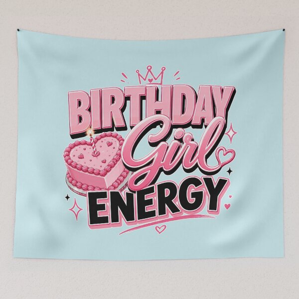 Item preview, Birthday Girl Energy – Pink Birthday Party Cake Birthday Design designed and sold by TheStephanieRome.