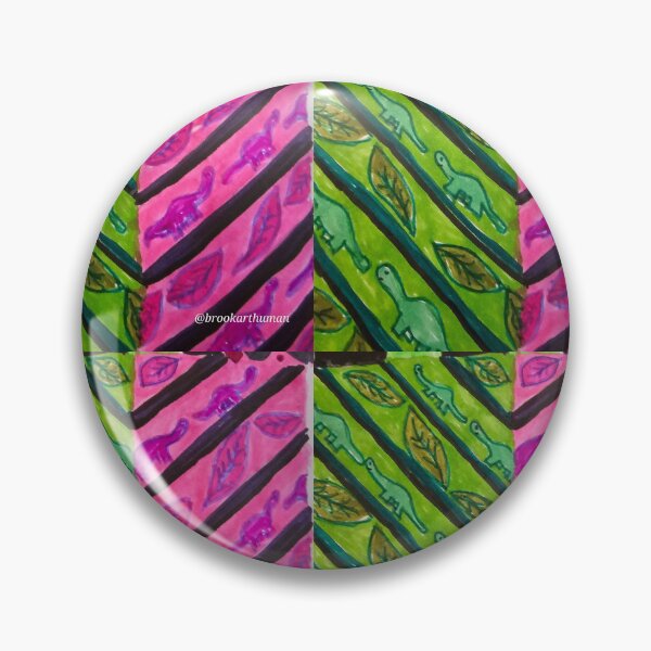 Item preview, Pink and Green Dinosaur Chevrons  designed and sold by DancingCreek.