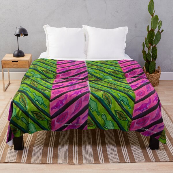Item preview, Pink and Green Dinosaur Chevrons designed and sold by DancingCreek.