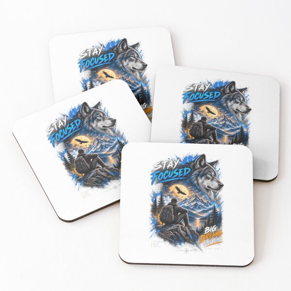 Item preview, Stay Focused Wolf Mountain Adventure designed and sold by     GoodVibe Prints.