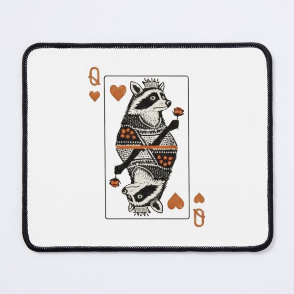 Item preview, Queen of Hearts Raccoon – Funny Trash Panda Playing Card designed and sold by Gbriel3.