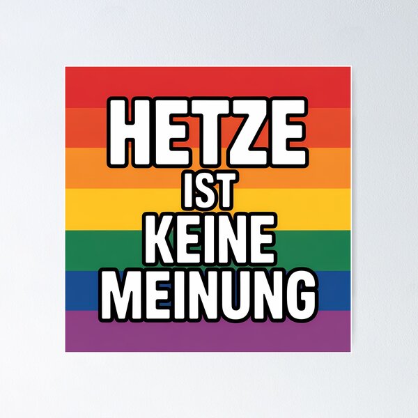 Item preview, Hetze ist keine Meinung - Linke Antifa Sticker designed and sold by LoFizzy.