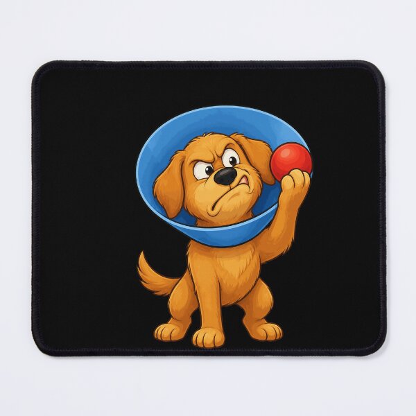 Item preview, Grumpy Dog Cone Of Shame Funny Design designed and sold by BoyleDesignShop.