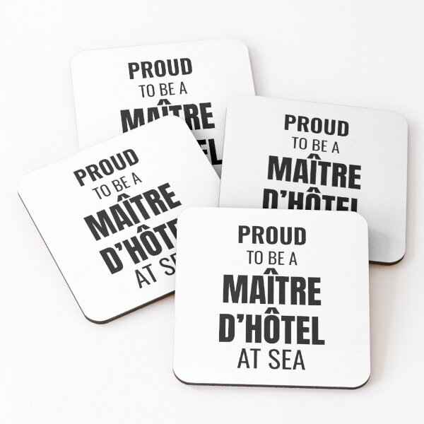Item preview, Proud to be a Maître D'Hôtel at Sea (Black) designed and sold by ShipCrewNation.
