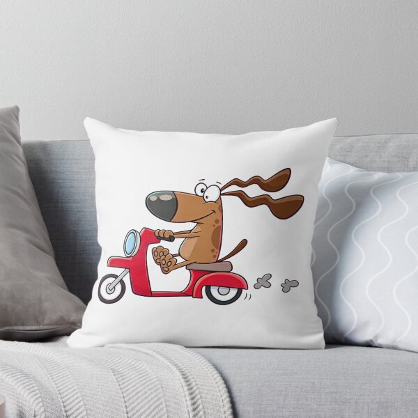 Item preview, Funny Dog Riding a Red Scooter – Speedy Pup designed and sold by MyCalmDraw.