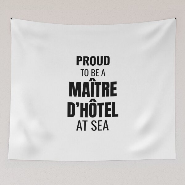 Item preview, Proud to be a Maître D'Hôtel at Sea (Black) designed and sold by ShipCrewNation.