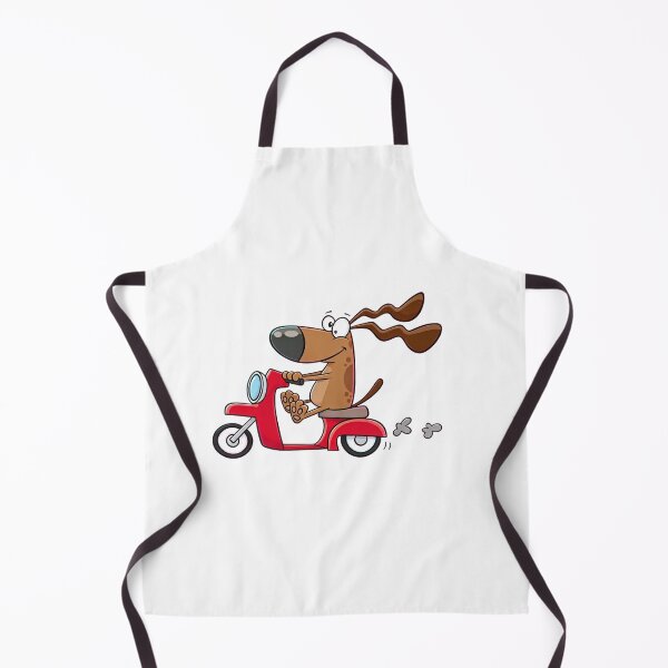 Item preview, Funny Dog Riding a Red Scooter – Speedy Pup designed and sold by MyCalmDraw.