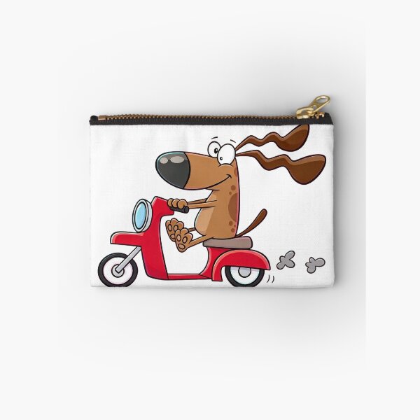 Item preview, Funny Dog Riding a Red Scooter – Speedy Pup designed and sold by MyCalmDraw.