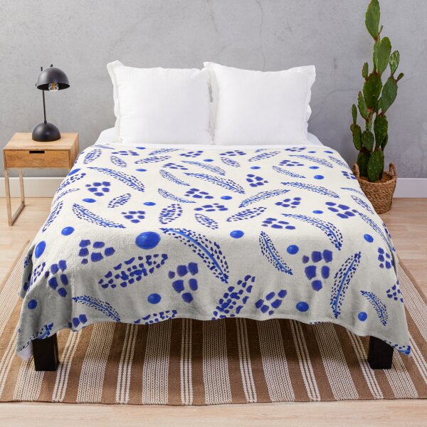 Item preview, Organic Dot Texture and Cobalt Blue Leaf designed and sold by ElizabethCoelho.