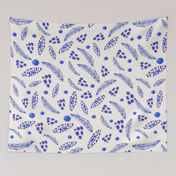 Item preview, Organic Dot Texture and Cobalt Blue Leaf designed and sold by ElizabethCoelho.